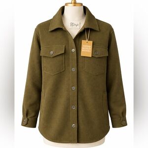 RD Style Green Black Plaid Jacket Shacket Size S New with Tags